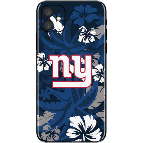 NFL New York Giants Tropical Print iPhone 11 Skin